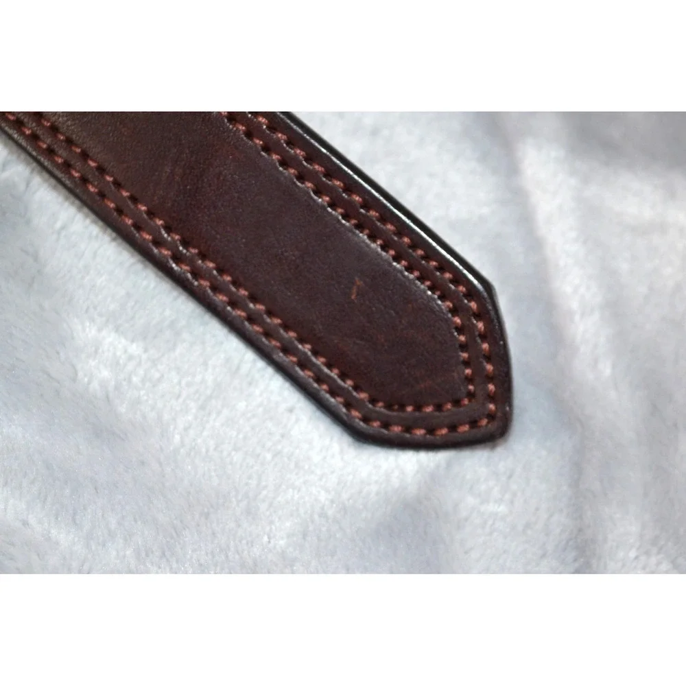 Spencer's Western World Brown Cowhide Leather Belt USA Boho Men's 48